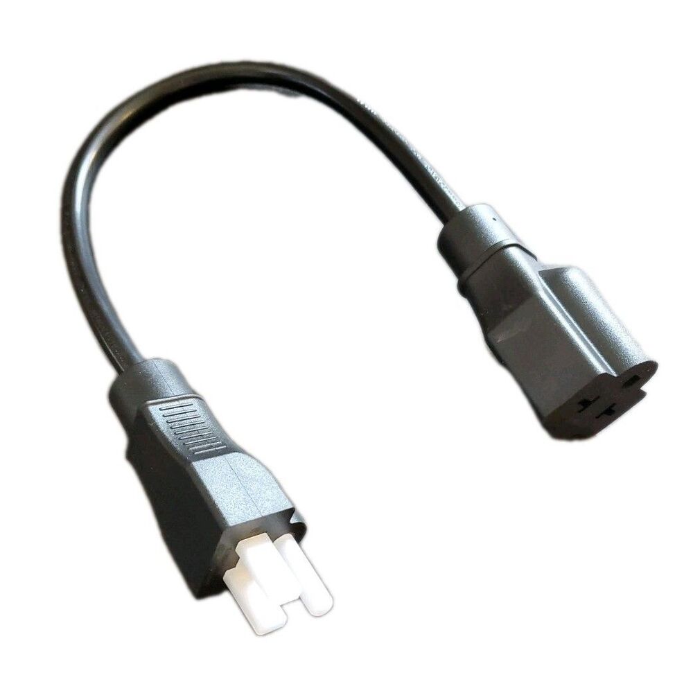 1-Foot 12 AWG 15 Amp Household Plug to 16 Amp Adapter Cable 5-15P to 5-15R/2 EV